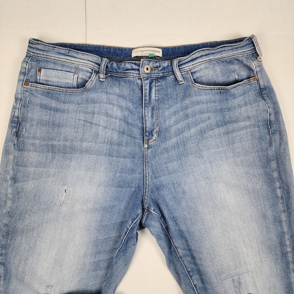 Pilcro Anthropologie Ankle Jeans Light Blue Distressed Denim Size 22W - Picture 6 of 16